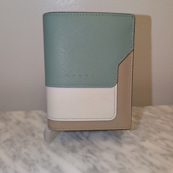 Marni Handbags - Authentic Marni Tri-Colored Saffiano Leather Wallet